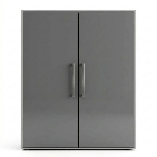 Vielseitiger Schrank in Weiß Hochglanz mit Push-to-Open, 180x80x40 cm