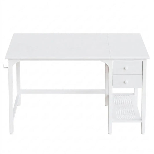 Kompakter Computertisch mit Schubladen und Regal, 100 cm, für Büro und Zuhause